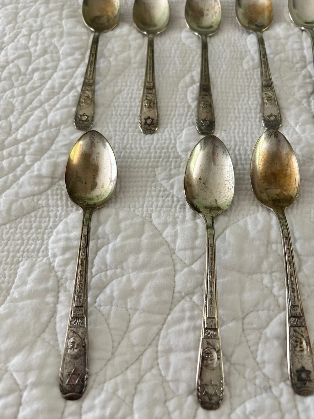 Set of 11 Vintage 1948 Birth of Israel Commemorative Tea Spoons – Litvin Silver